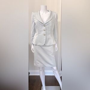 Vintage Armani Collezioni Light Grey Suit, Women’s Size 12, Excellent